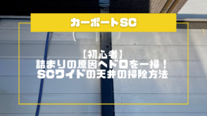 【初心者】詰まりの原因ヘドロを一掃！SCワイドの天井の掃除方法